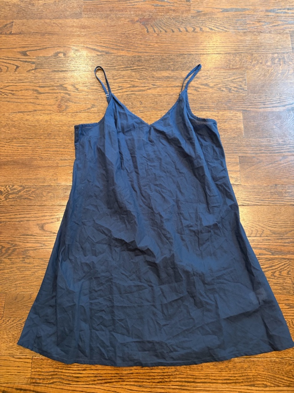 Navy Blue Women's Slip Chemise with Adjustable Straps